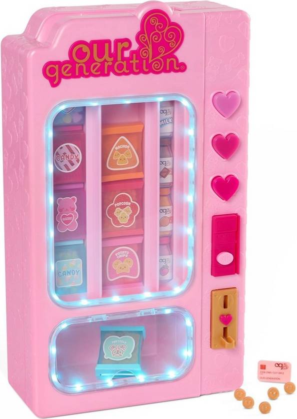 Vending machine Our Generation Snacktime Fun Pink Vending Machine Set