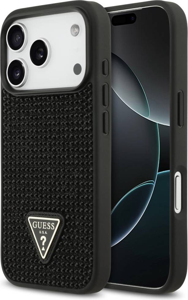 Guess iPhone 17 Pro Mobilskal Rhinestone Triangle