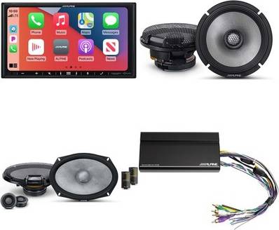 Alpine stereo Alpine Alpine ILX-407 7 Multimedia Carplay Android Auto Bundle
