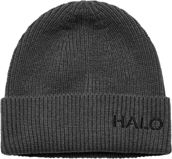 Wool Rib Beanie Grau