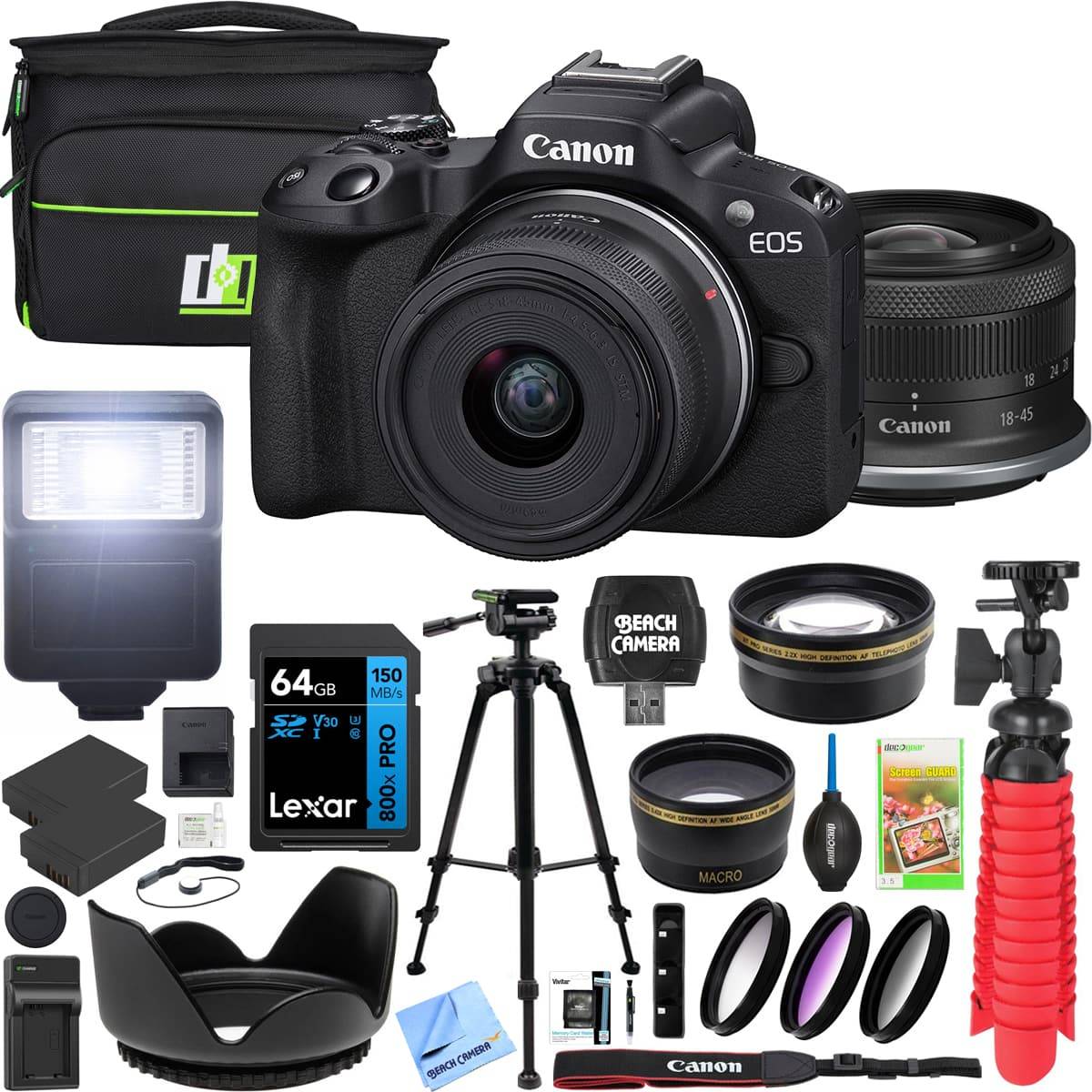 Canon eos r50 kit Canon EOS R50 Mirrorless Camera Black IS STM Lens Kit