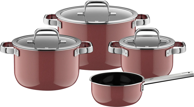 WMF Fusiontec Mineral Pro Cooking Pot Red Cookware Set