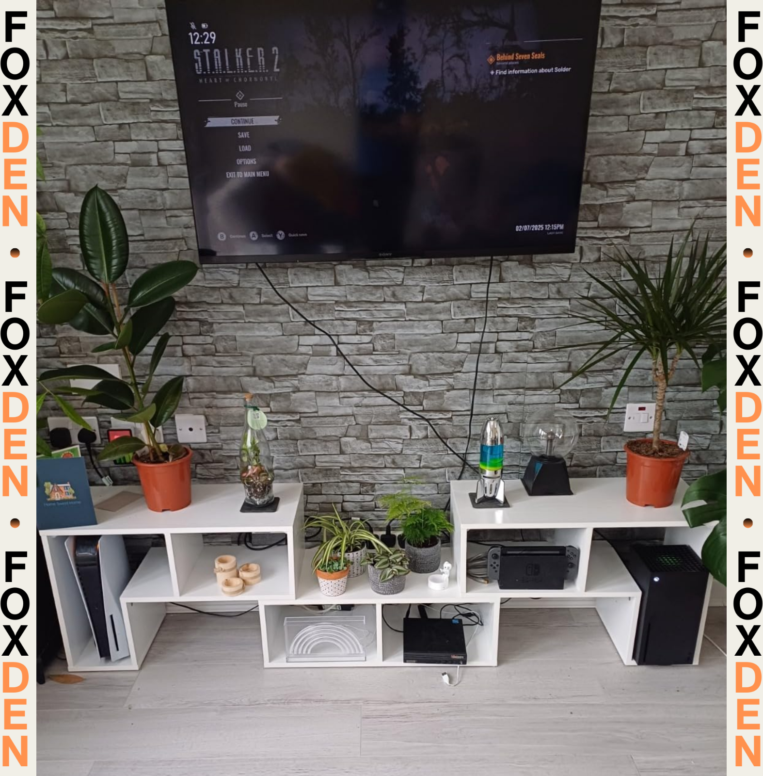 Homcom Home Unit For 75 Inches TV Bench