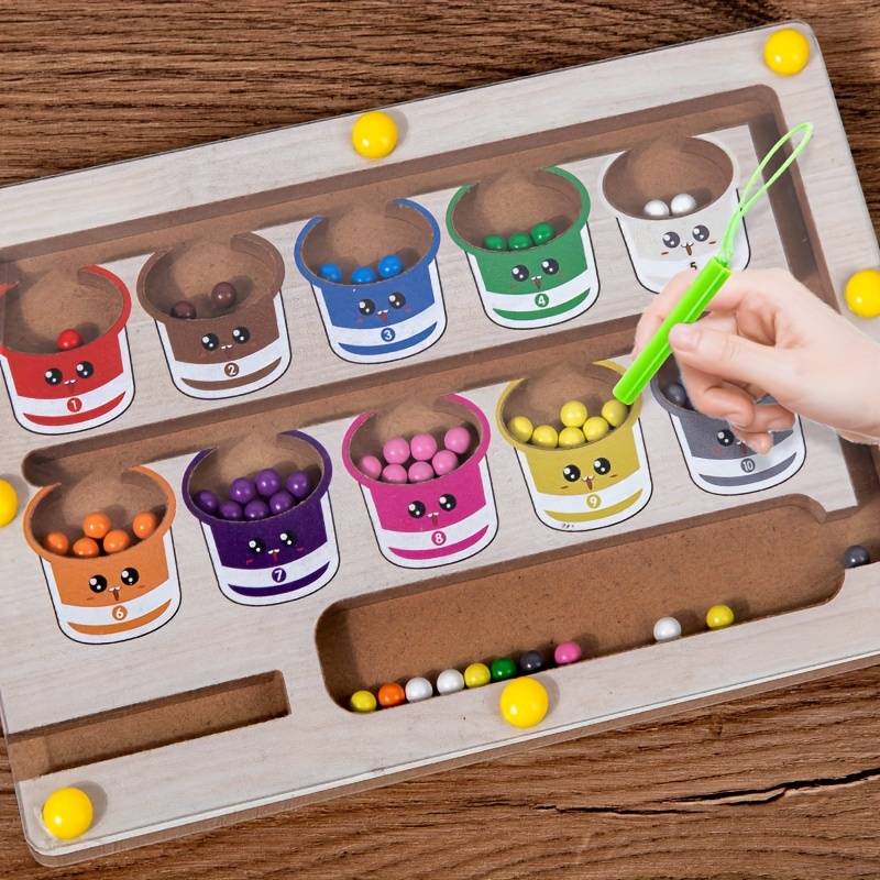 Temu Interactive Wooden Color Sorting Puzzle