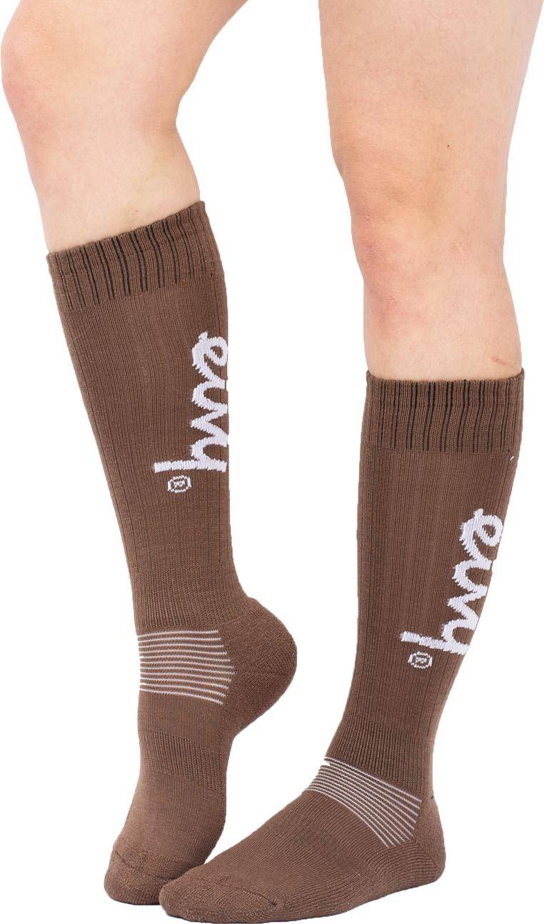 Damen Rib Wool Socken - Braun