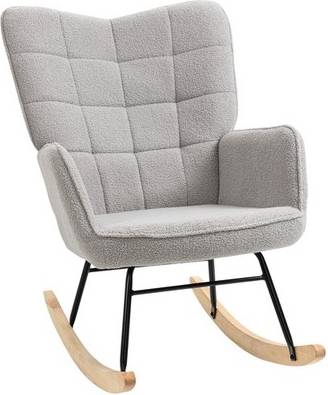 Homcom Wingback Steel Frame Rocking Chair