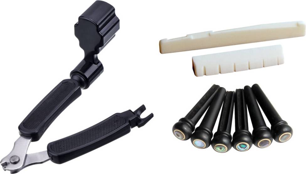 Black Multifunction Guitar Winder String Cutter