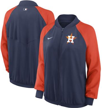 Nike Houston Astros Authentic Collection Team Raglan Performance Full-Zip Jacket - Navy