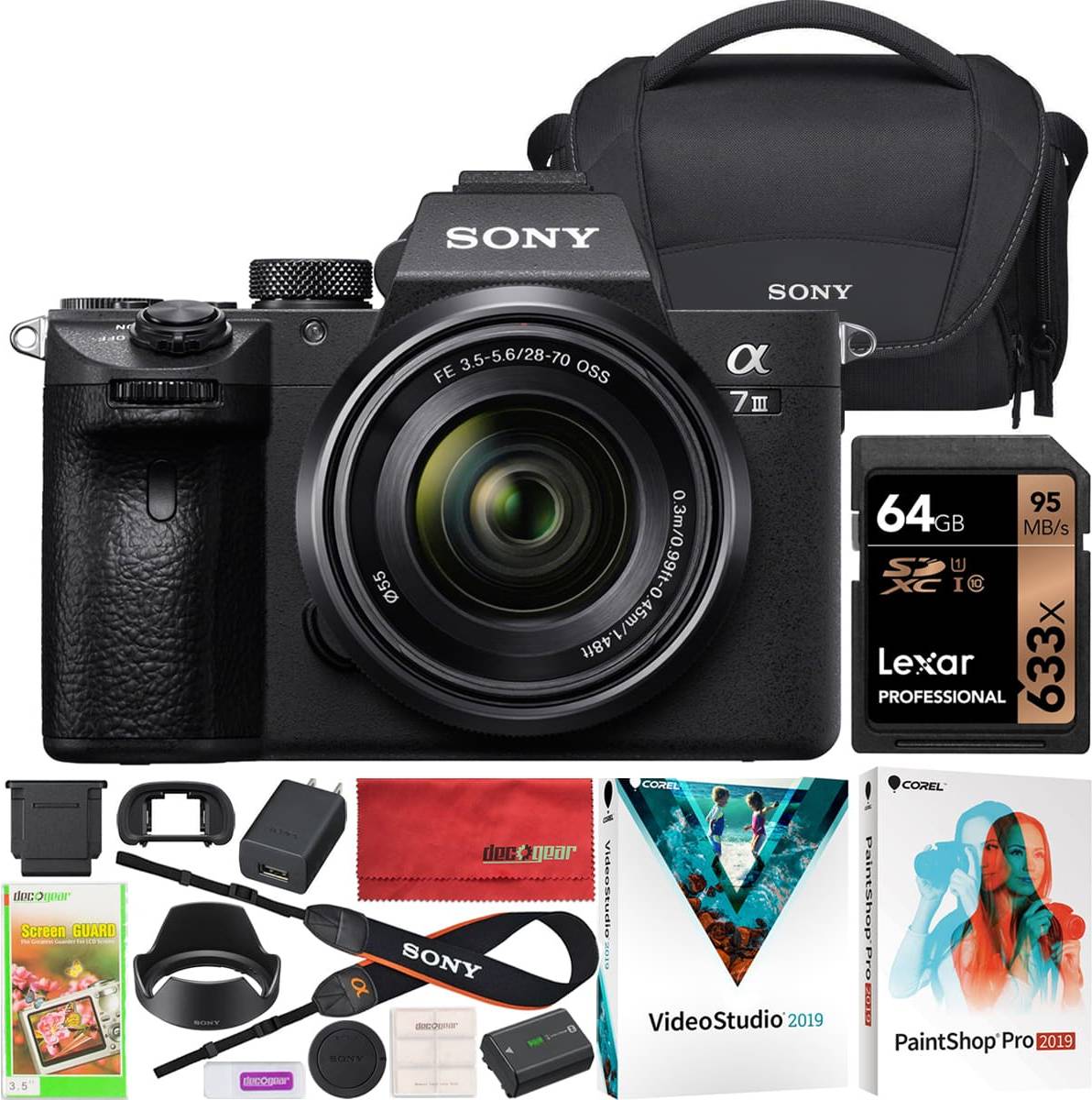 Sony a7 lens Sony A7 III Mirrorless Camera Full Frame Lens Kit