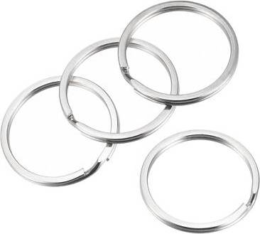Uxcell Split Keychain Rings Round Flat Key Holder 50pcs