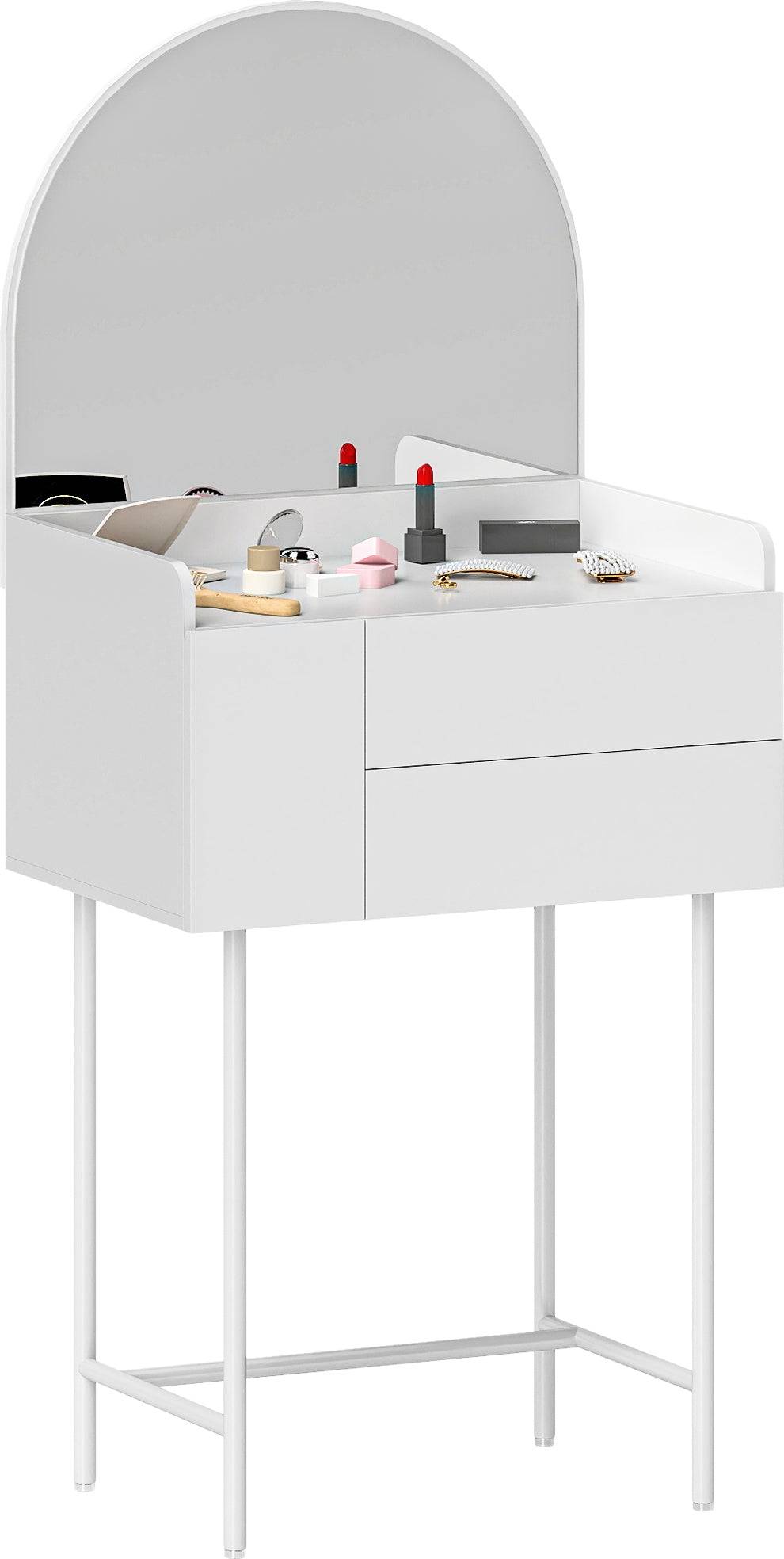 Vanity dressing table with mirror Homcom Makeup Vanity With Mirror Drawers Dressing Table