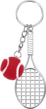 Uxcell Metal Tennis Keychain Racket Pendant Red