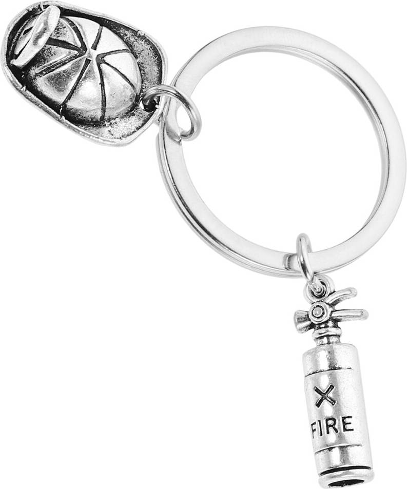 Happyyami Rings Carabiner Fire Keychain Man