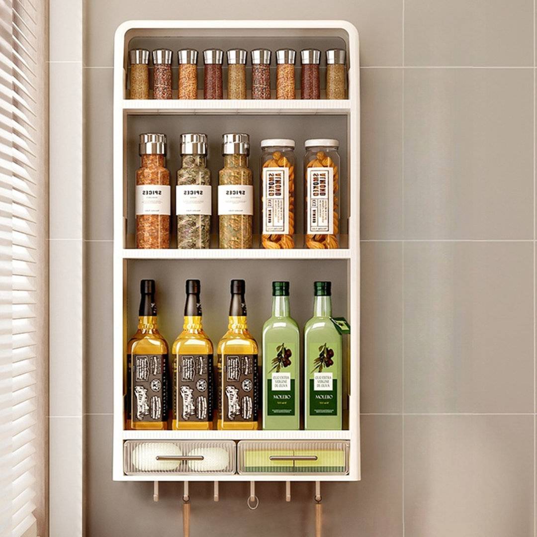 Rebrilliant Awudi Adhesive Spice Rack White
