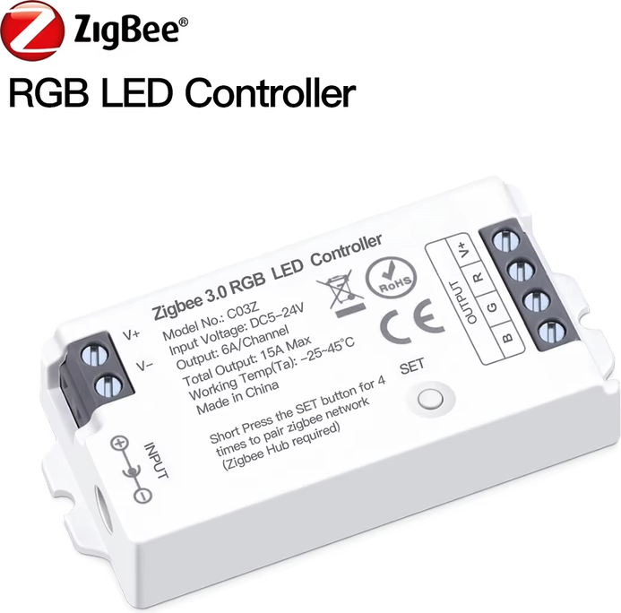 Zigbee led controller Zigbee 3.0 Smart Home Rgb Led Controller Remote Control for Lighting