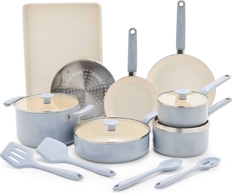 GreenPan Rio Advanced 16pc Ceramic Nonstick Cookware Set