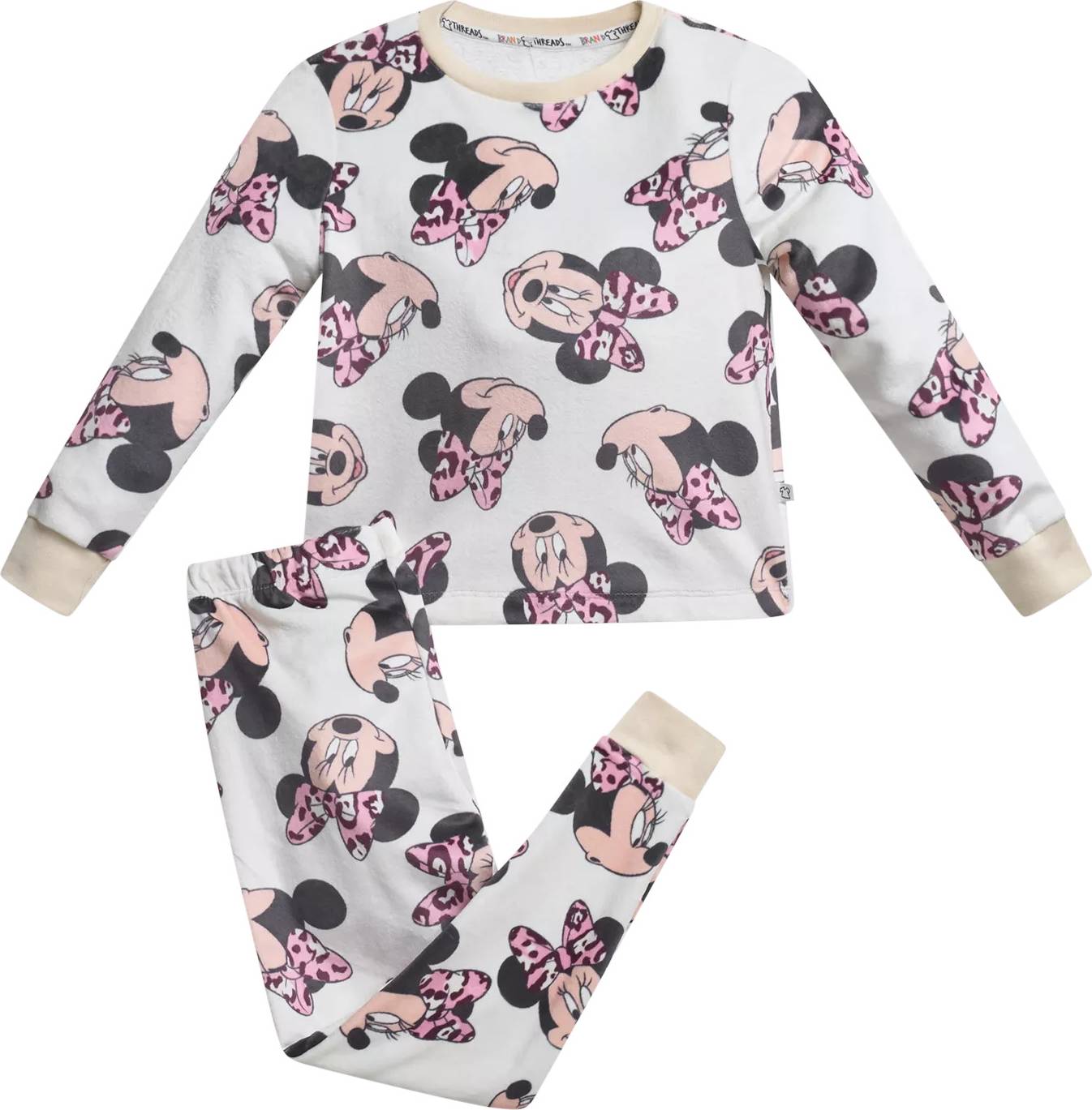 Natural Disney Minnie Mouse Fleece Pyjamas Set