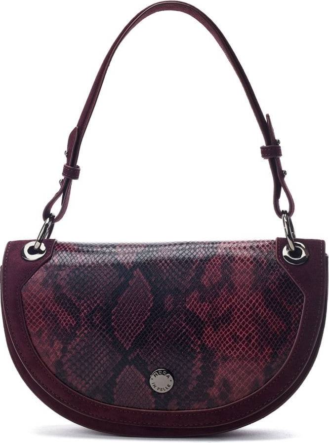 Moda In Pelle Fillipa Bag Burgundy Snake Print