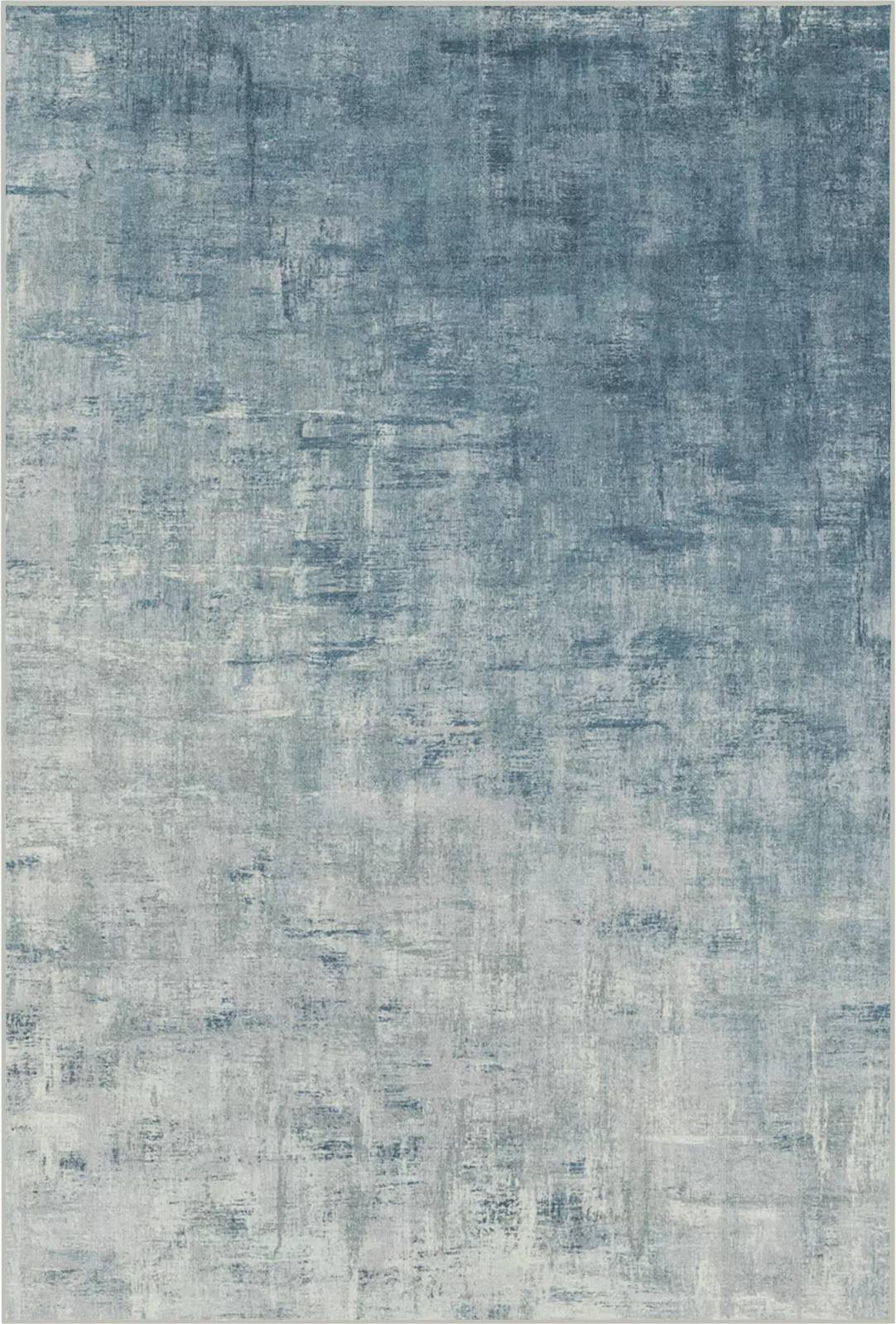 Ruggable Impasto Abstract Rug Blue