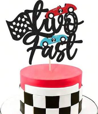 Shein Live Fast Racing Cake Topper Cake Decoration