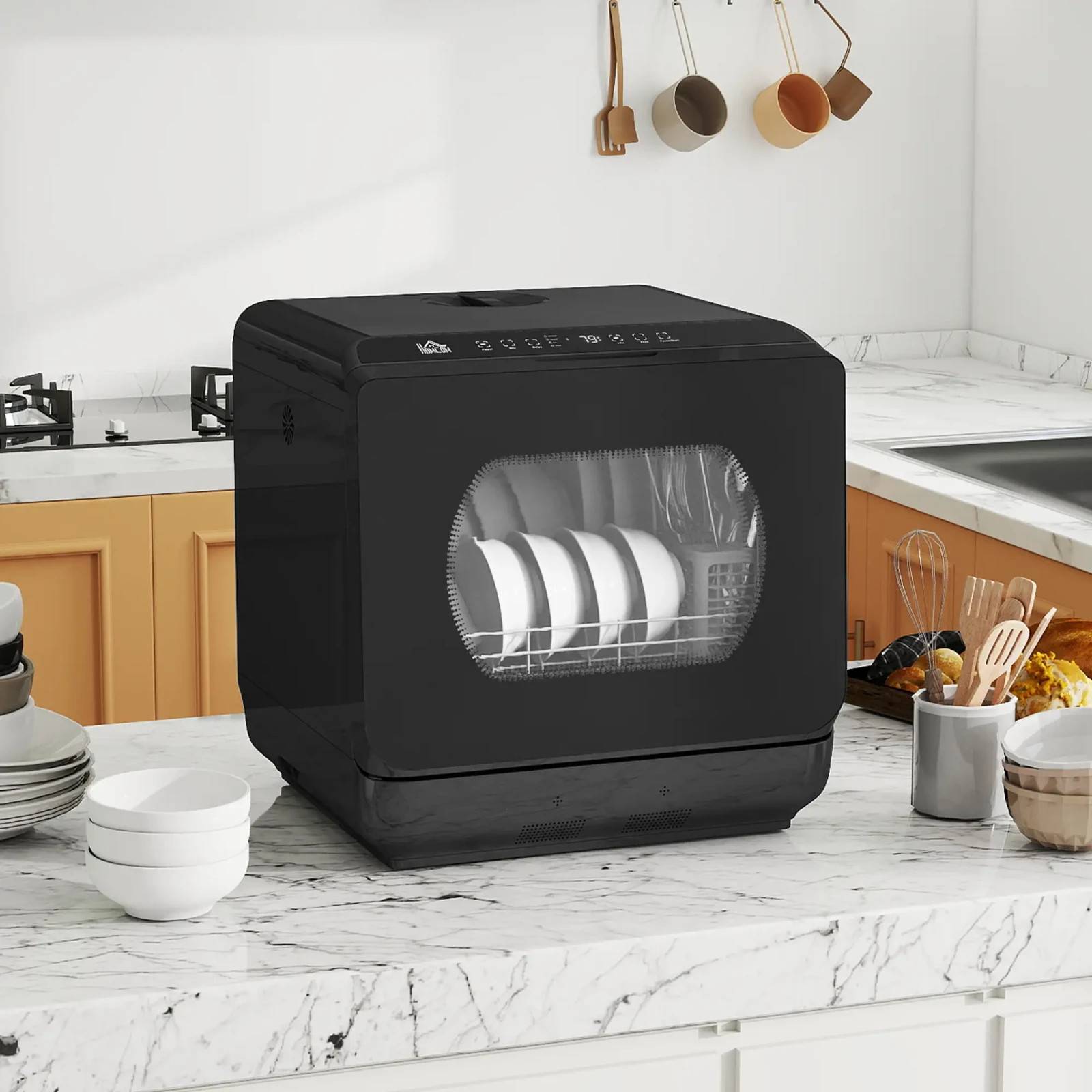 Homcom Mini Countertop Dishwasher 6L