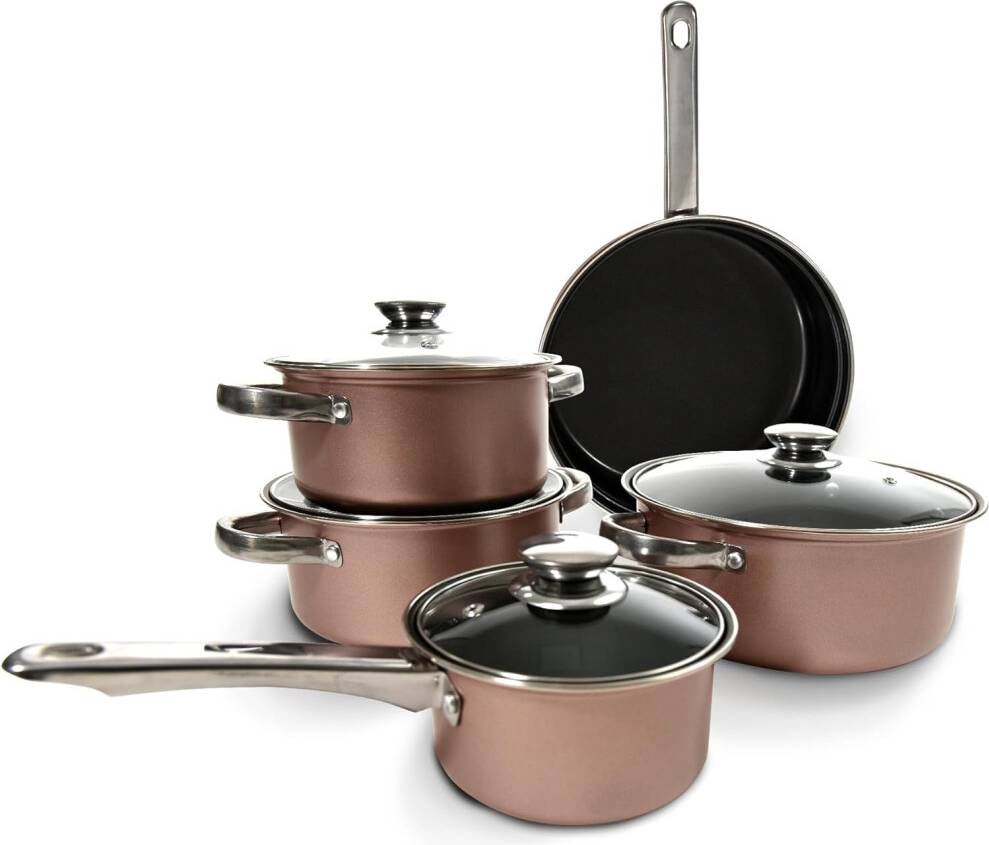 Pink Carter Clay 9pc Cookware Set