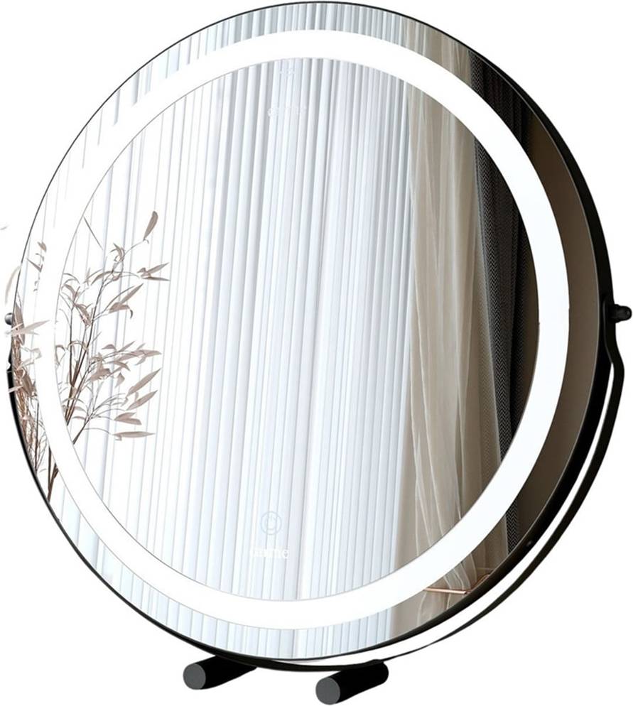 Carme Home Riley Black Touch Sensor Led Light Mirror