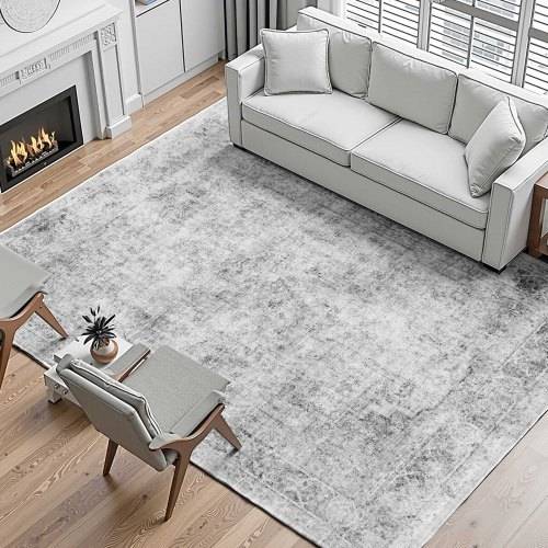 VEVOR Large Washable Boho Rug 2.7x3.7 m Grey