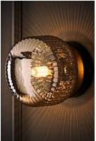 ValueLights Calpe Small Ribbed Glass Flush Ceiling Wall light