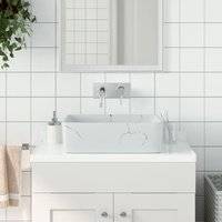 Berkfield Home Countertop Basin White Rectangular Ceramic