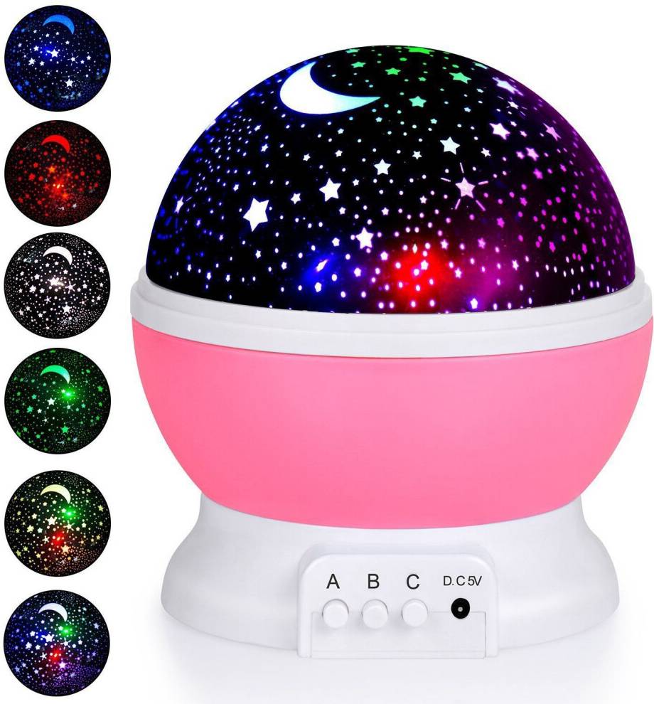 LED Rotating Star Projector Baby Night Light