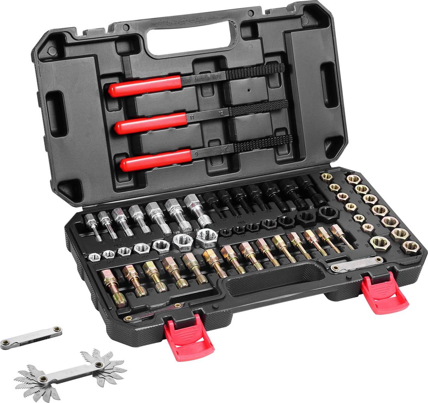 VEVOR 61-Piece Thread Chaser Set 28 Taps Tool Kit