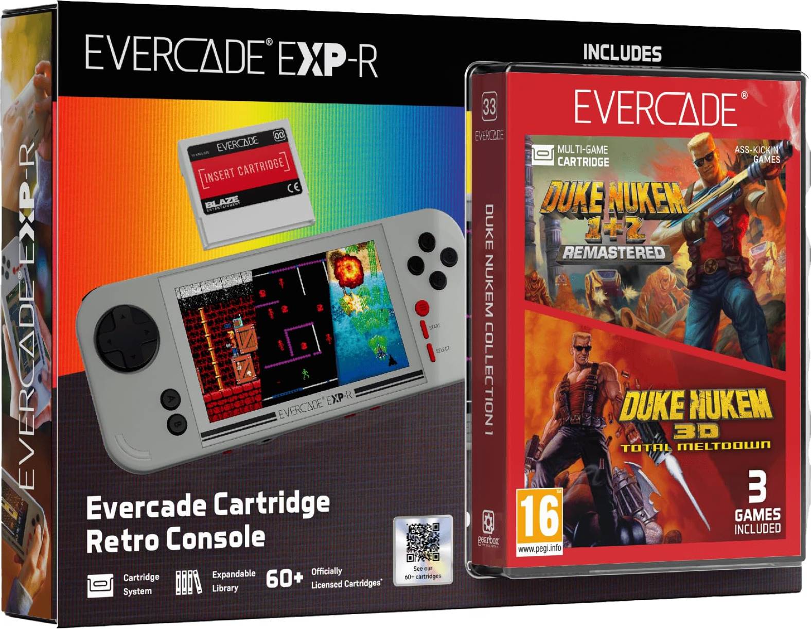 Blaze Evercade EXP-R Konsol Duke Nukem Collection 1 Grå
