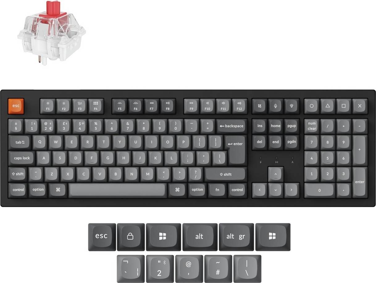 Keychron K10 Max QMK Wireless Keyboard Red Switch