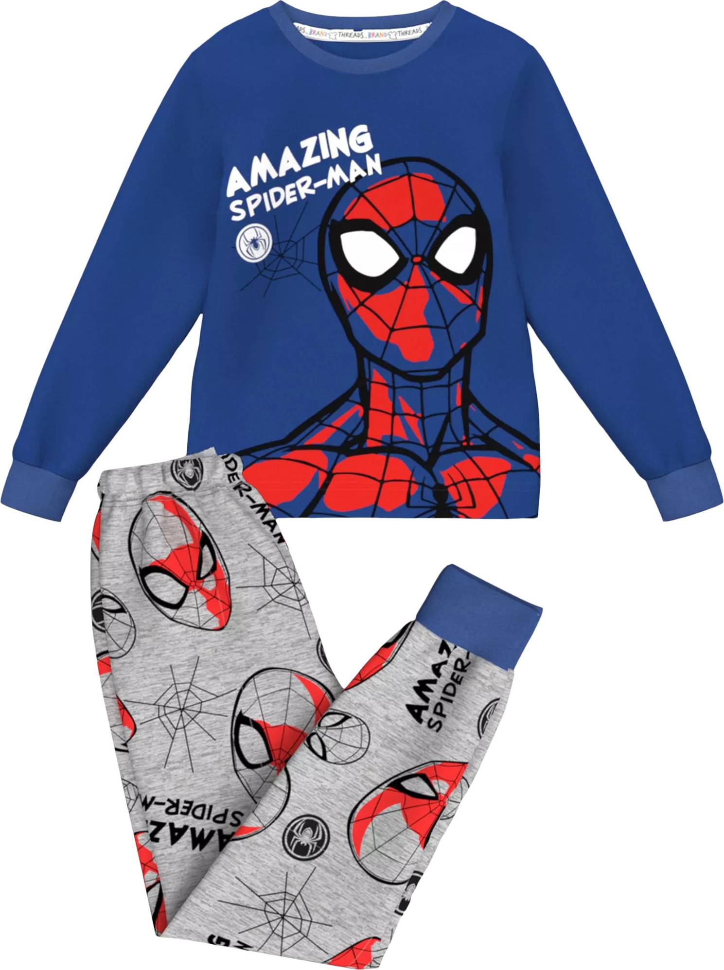 Spiderman kläder barn Maskerad Brand Threads Red Spiderman Pyjamas Set
