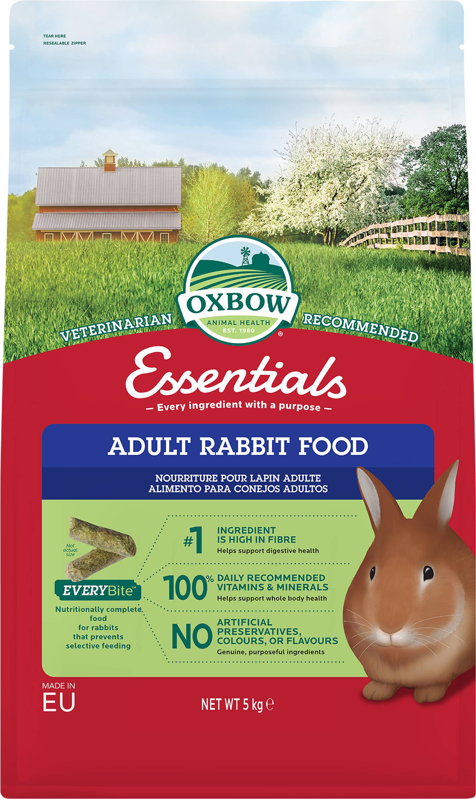 Oxbow Essentials Adult Rabbit Food 5Kg