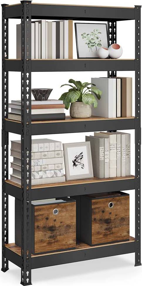 Songmics 5-Tier Unit Rustic Brown Shelving System