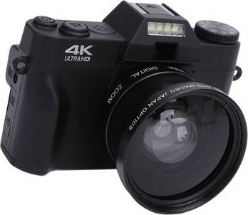 4K Digital Camera 60FPS 75MP Touch Screen