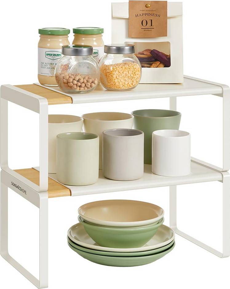 Songmics Spice Rack Set With Extendable Stackable Organiser Shelves