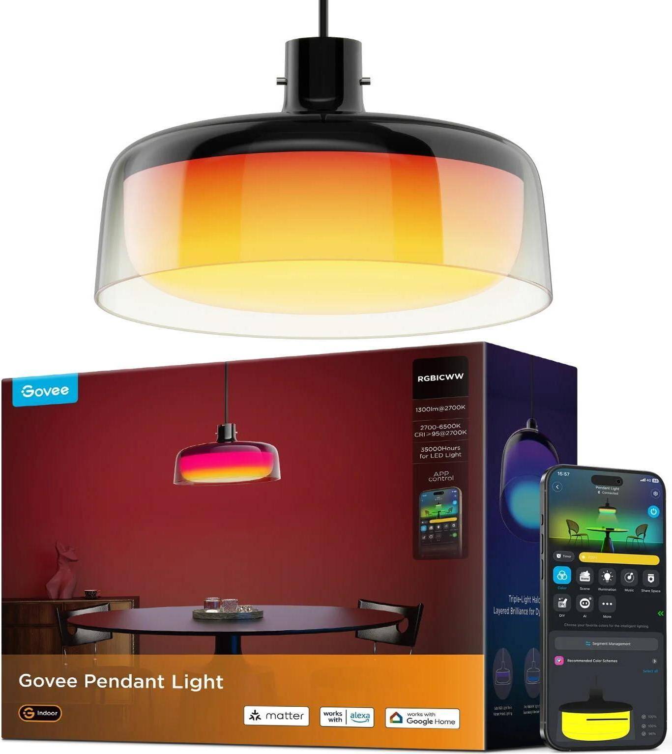Govee light Govee Riippuvalaisin Bluetooth WiFi Riippuvalaisin