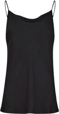 Satin Top - Sort