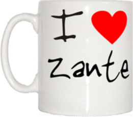 TeeTreeDesigns I Love Heart Zante Cup & Mug