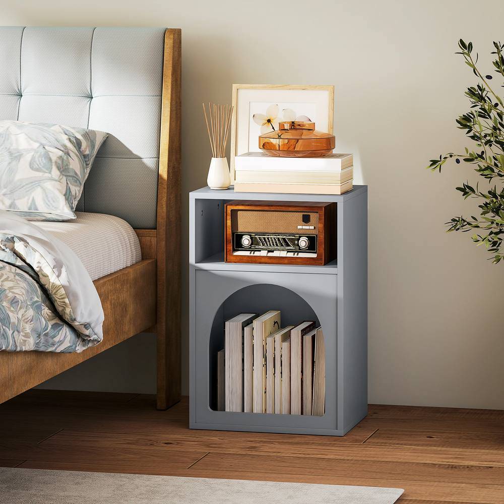 Homcom Modern Grey One Size Bedside Table