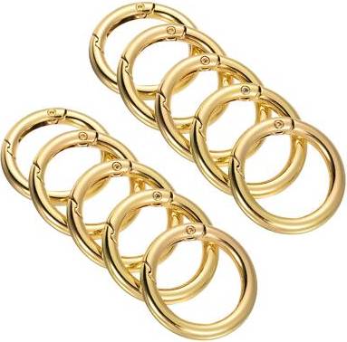 Uxcell Spring Gate O Rings Round Snap Clip 10pcs