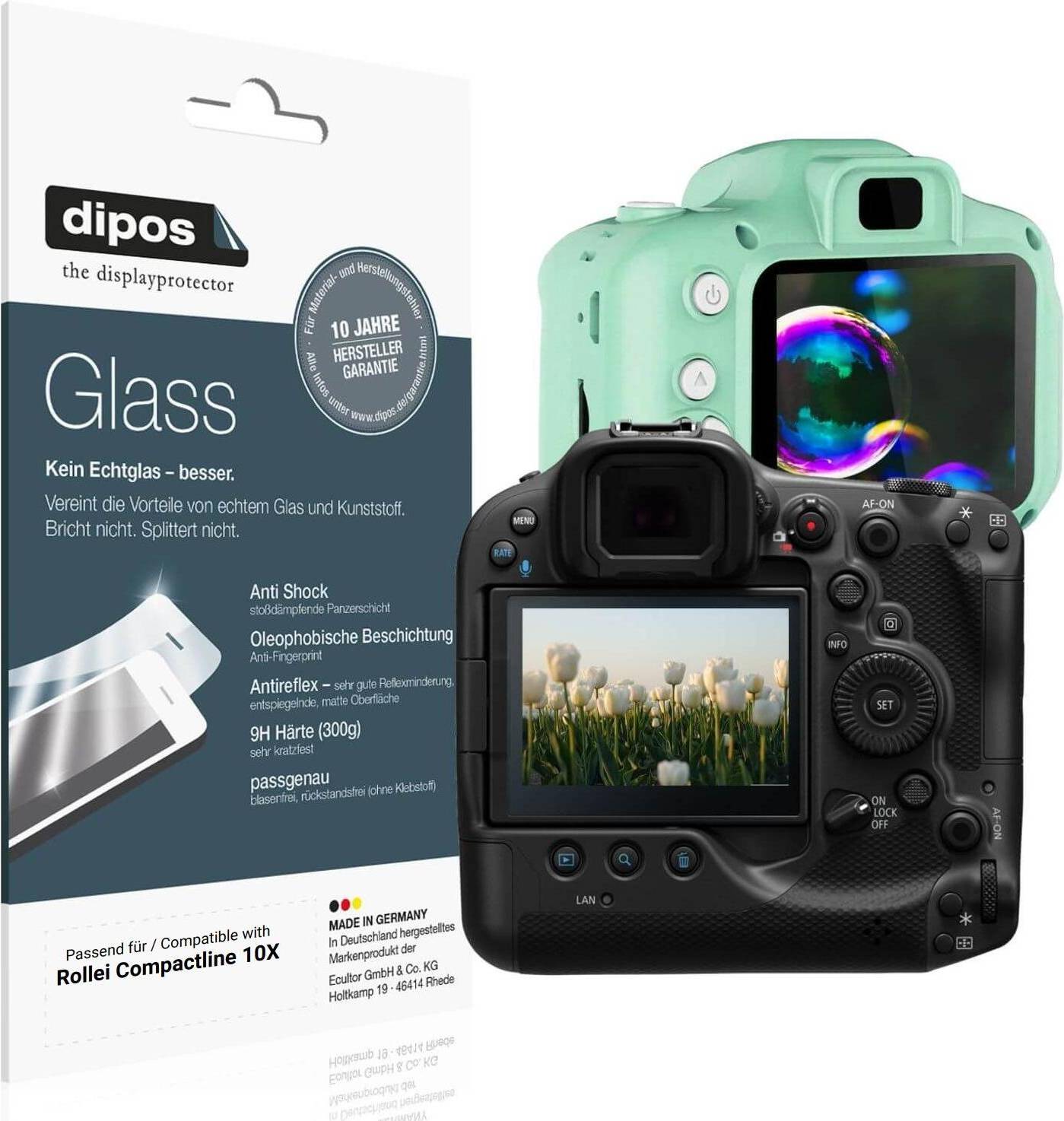 Dipos Screen Protector For Rollei Compactline 10x Matte Flexible Glass
