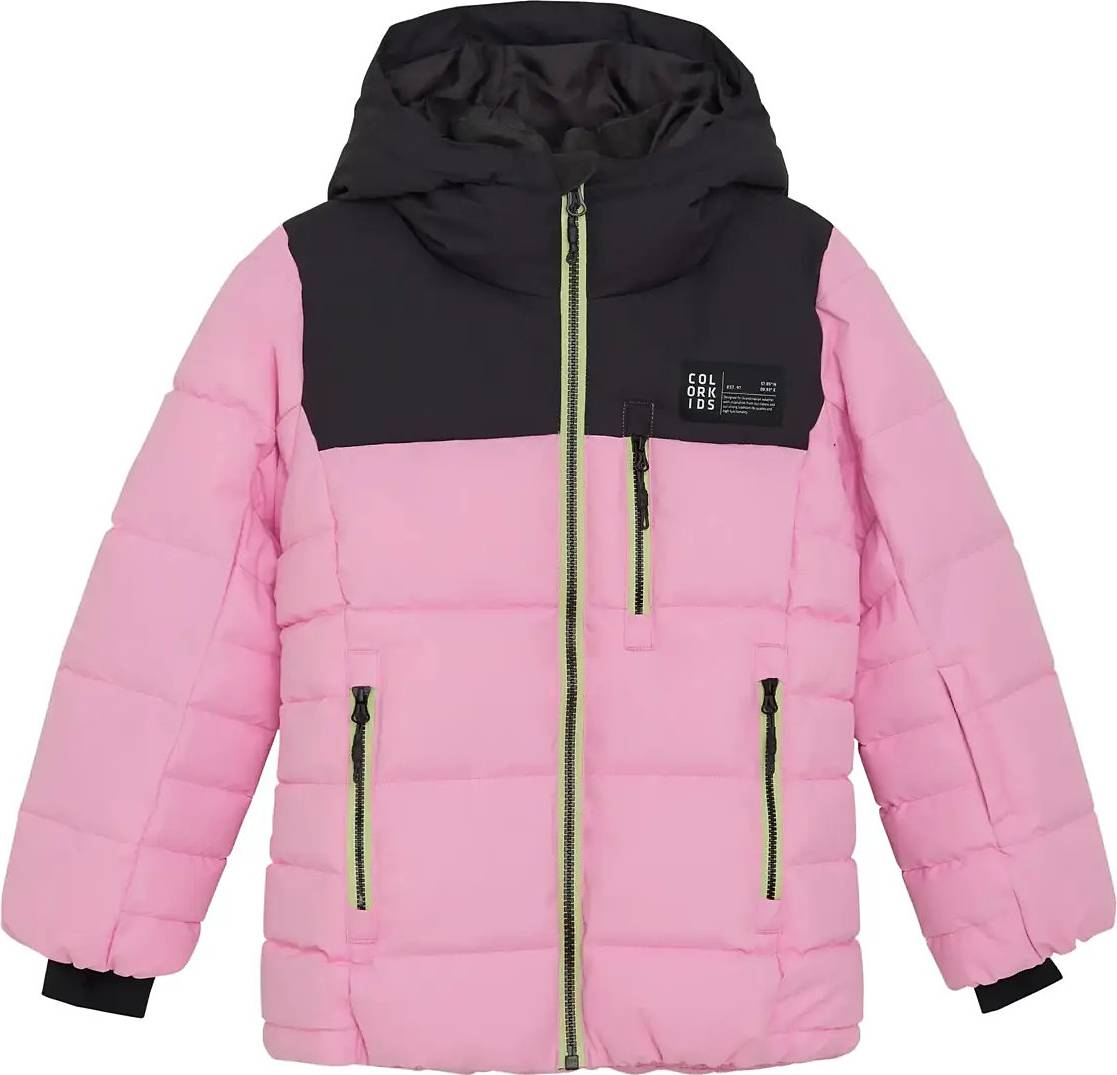 Color Kids Jr Ski Puffer Jacket - Quilt Rosa