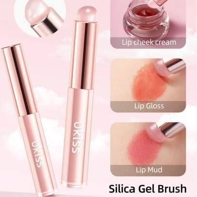 Shein Silikon Läppborste Med Lock - Rosa