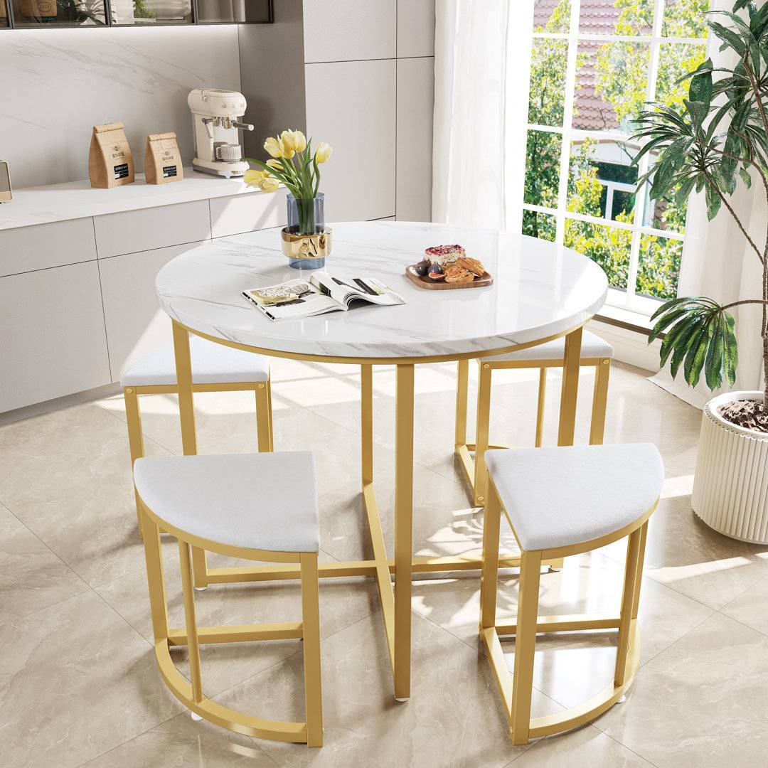 Fairmont Park Rond Table With 4 Chairs Dining Set