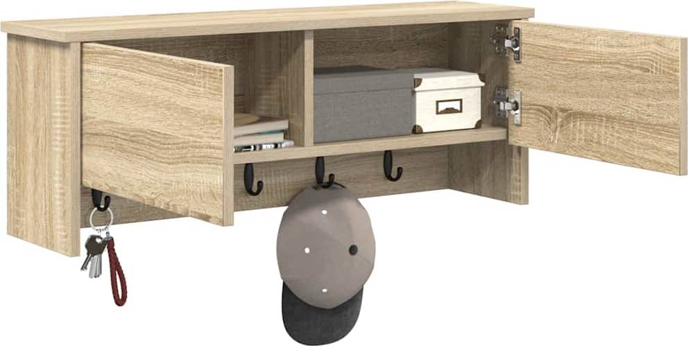 vidaXL Wall-Mounted Rack With Shelf