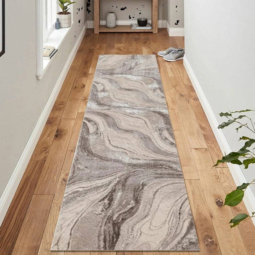 Large kitchen rugs East Urban Home Large Living Room Rugs Abstract Area Rug Beige